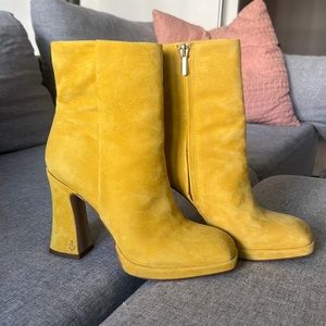 Yellow Suede Sam Edelman Booties